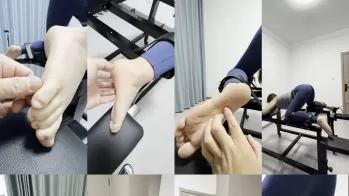 把白嫩玉足瑜伽学员骗到了产床上固定